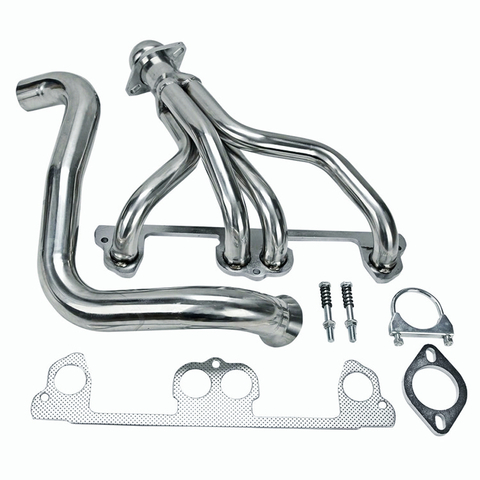 Jeep Wrangler TJ 1997-1999 2.5L L4 Stainless Headers Exhaust Manifold W/ Downpipe
