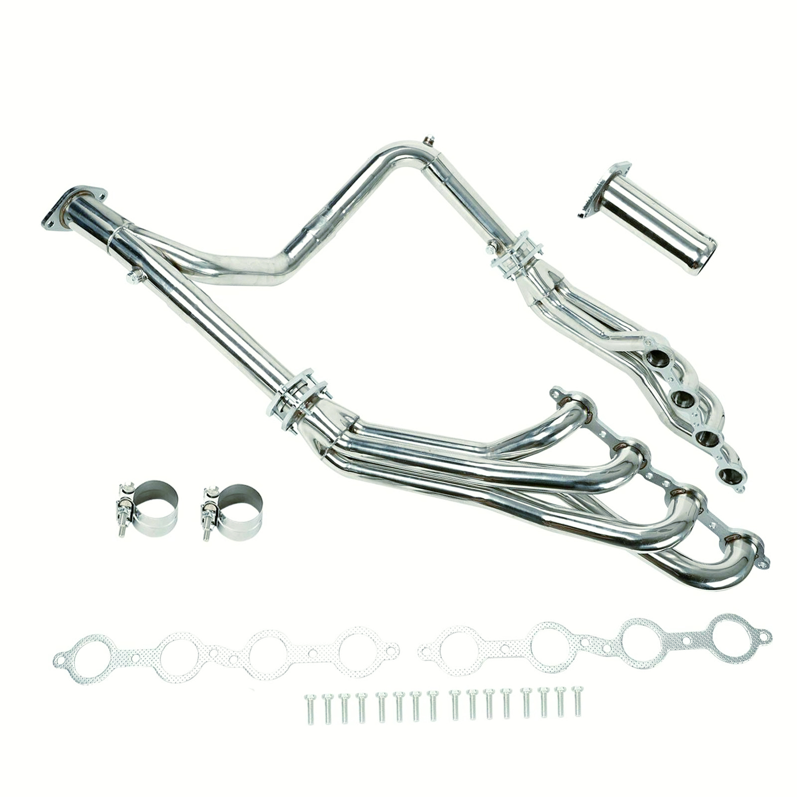 Long Tube Stainless Steel Headers W/ Y Pipe For Chevy GMC 07-14 4.8L 5.3L 6.0L Exhaust Header