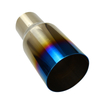 Exhaust Double Layer Slant Tip Polished Stainless Blue Burnt 2.5Inlet 4Out